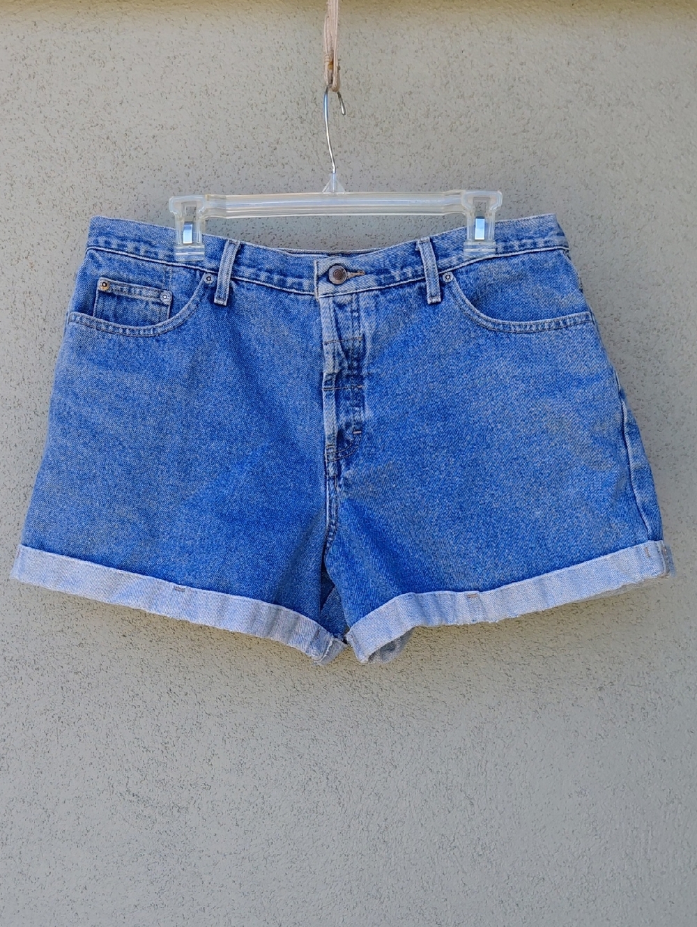 Worn Vintage Cannon River Blues Light Wash High-rise Denim Shorts Juniors 15